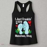 I Love Manatees Manatee Lover Zookeeper Marine Biologist Women's Tank Top thumb 3