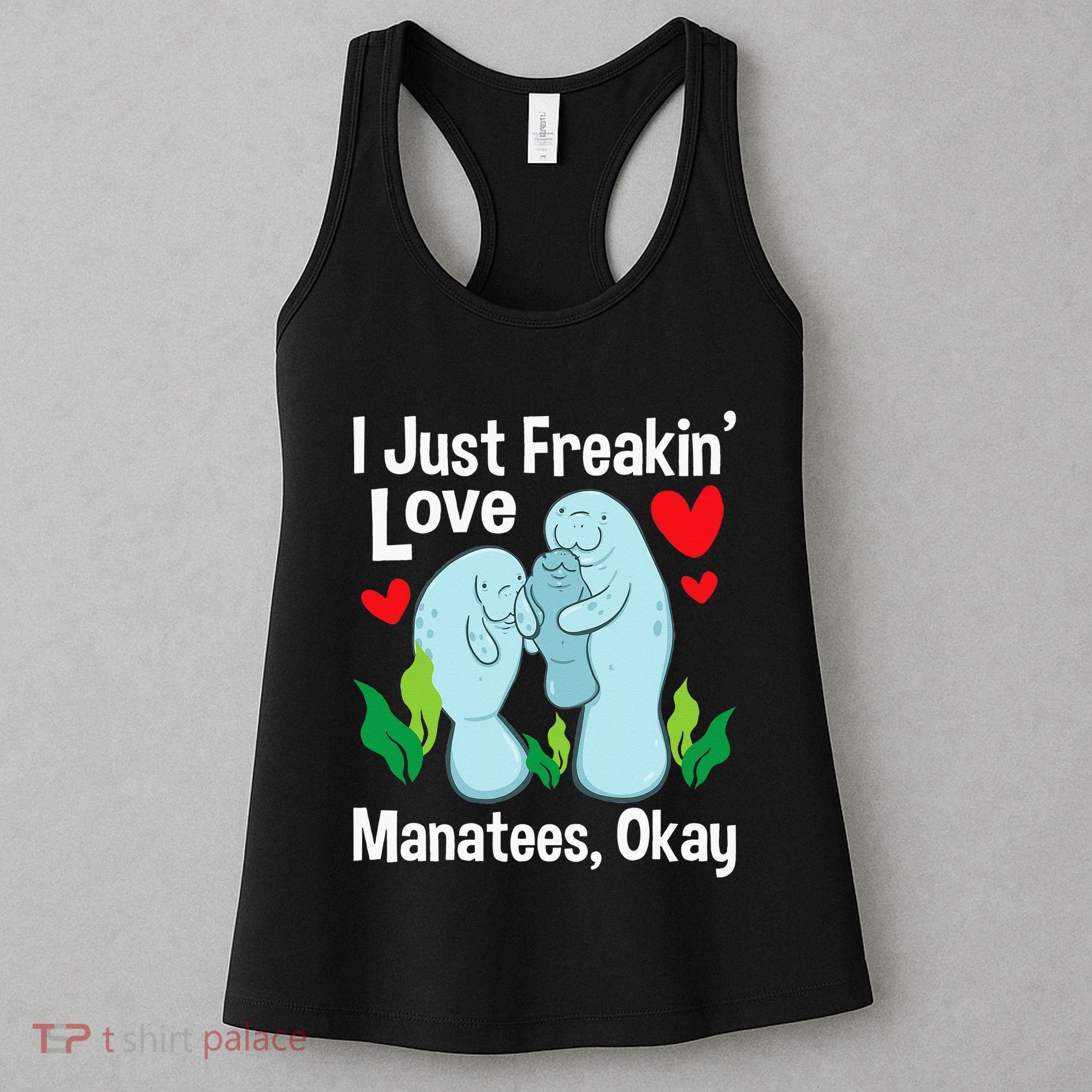 I Love Manatees Manatee Lover Zookeeper Marine Biologist Women's Tank Top