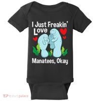 I Love Manatees Manatee Lover Zookeeper Marine Biologist Baby Bodysuit thumb 0