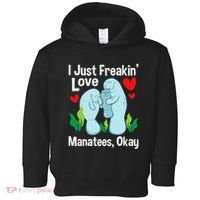 I Love Manatees Manatee Lover Zookeeper Marine Biologist Toddler Hoodie thumb 0