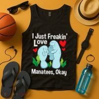 I Love Manatees Manatee Lover Zookeeper Marine Biologist Tank Top thumb 4
