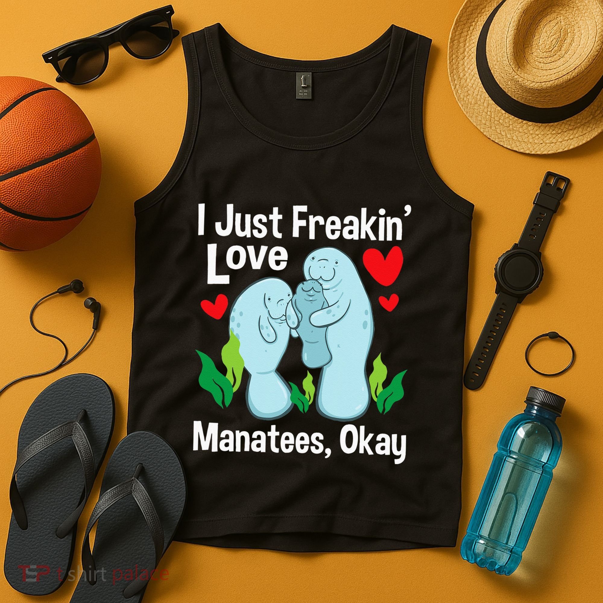 I Love Manatees Manatee Lover Zookeeper Marine Biologist Tank Top