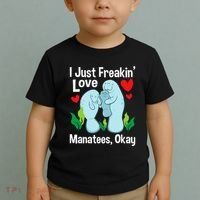 I Love Manatees Manatee Lover Zookeeper Marine Biologist Toddler T-Shirt thumb 2