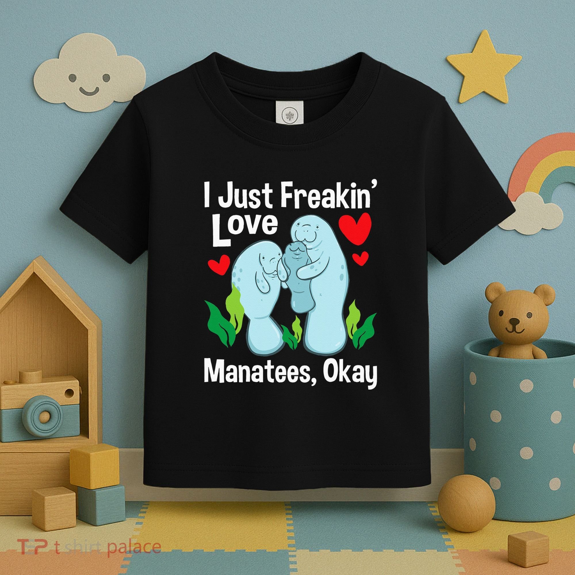 I Love Manatees Manatee Lover Zookeeper Marine Biologist Toddler T-Shirt