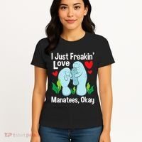 I Love Manatees Manatee Lover Zookeeper Marine Biologist Women's T-Shirt thumb 4