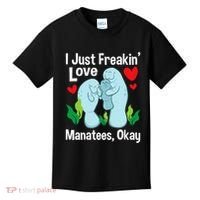I Love Manatees Manatee Lover Zookeeper Marine Biologist Kids T-Shirt thumb 0