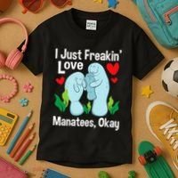 I Love Manatees Manatee Lover Zookeeper Marine Biologist Kids T-Shirt thumb 3