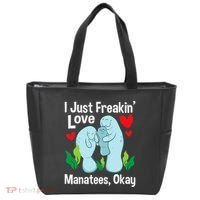 I Love Manatees Manatee Lover Zookeeper Marine Biologist Tote Bag thumb 0