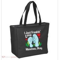 I Love Manatees Manatee Lover Zookeeper Marine Biologist Tote Bag thumb 2