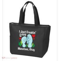 I Love Manatees Manatee Lover Zookeeper Marine Biologist Tote Bag thumb 3