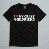 I Love My Crazy GF Couple Valentines Day Girlfriend T-Shirt thumb 5