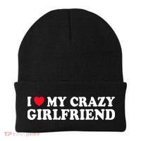 I Love My Crazy GF Couple Valentines Day Girlfriend Beanie thumb 0