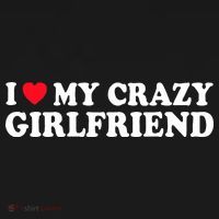 I Love My Crazy GF Couple Valentines Day Girlfriend Women's Hoodie thumb 2