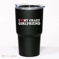 I Love My Crazy GF Couple Valentines Day Girlfriend Tumbler thumb 0