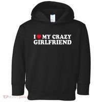 I Love My Crazy GF Couple Valentines Day Girlfriend Toddler Hoodie thumb 0