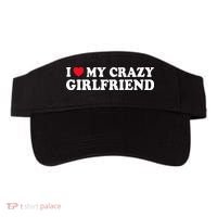 I Love My Crazy GF Couple Valentines Day Girlfriend Visor thumb 0