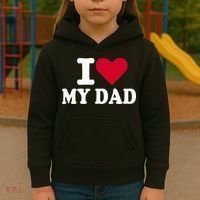 I Love My Dad Kids Hoodie thumb 3