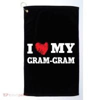 I Love My Gramgiftgram Favorite Family Member Valentines Cool Gift Golf Towel thumb 0