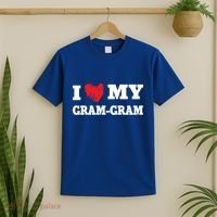I Love My Gramgiftgram Favorite Family Member Valentines Cool Gift T-Shirt thumb 2