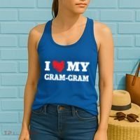 I Love My Gramgiftgram Favorite Family Member Valentines Cool Gift Women's Tank Top thumb 2