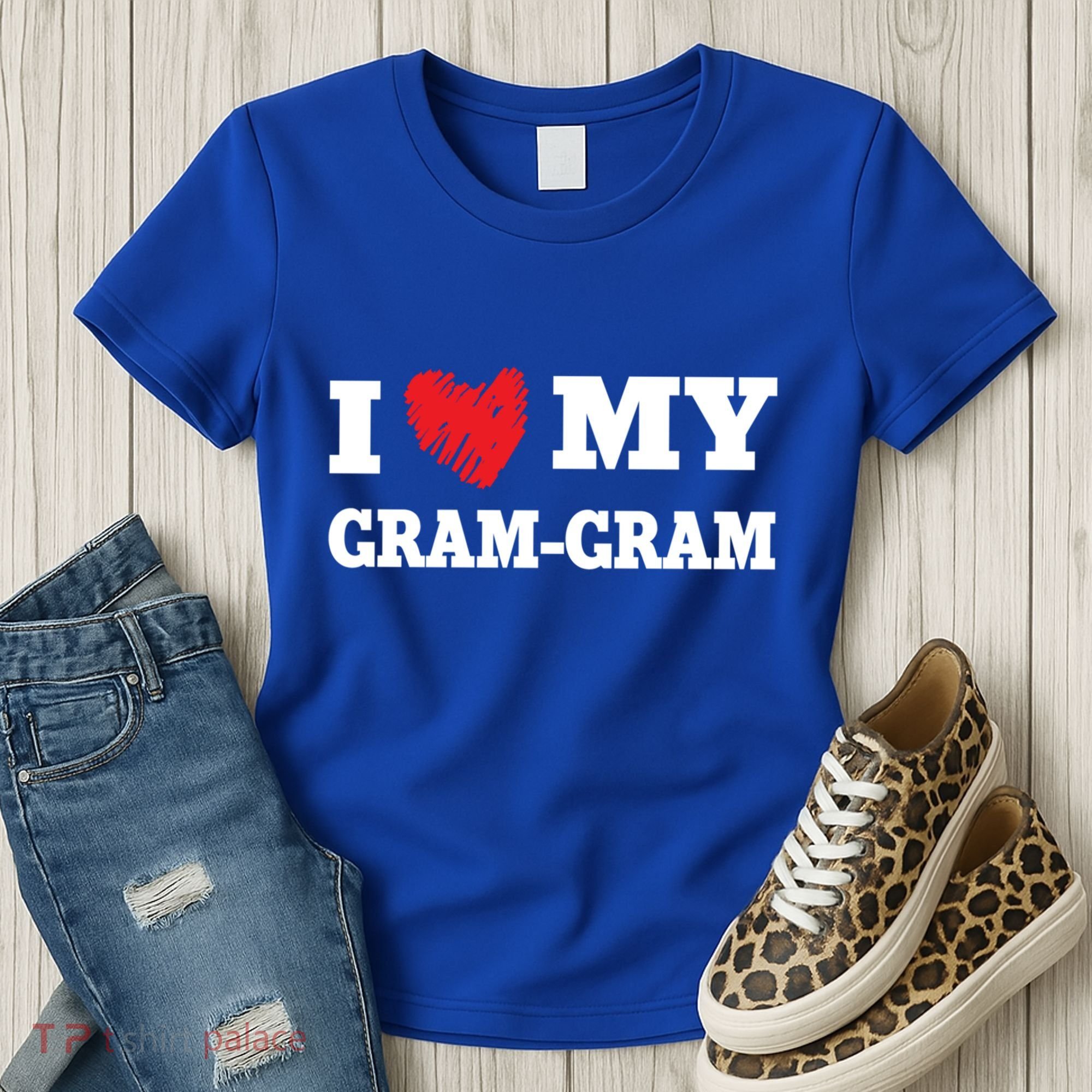 I Love My Gramgiftgram Favorite Family Member Valentines Cool Gift Women's T-Shirt