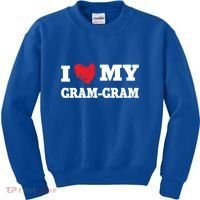 I Love My Gramgiftgram Favorite Family Member Valentines Cool Gift Kids Sweatshirt thumb 0