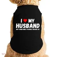 I Love My Husband Doggie Tank thumb 0