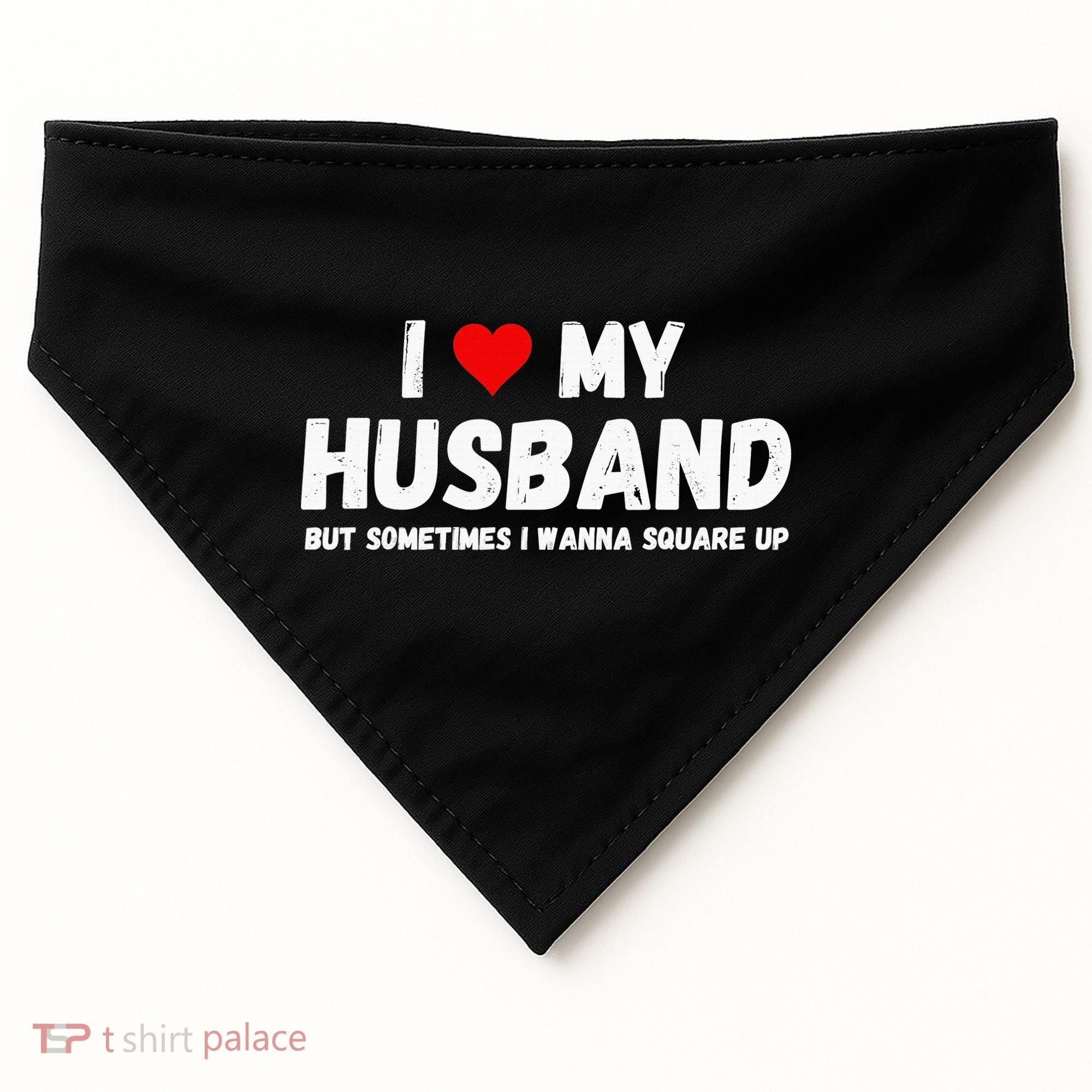 I Love My Husband USA-Made Doggie Bandana