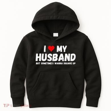 I Love My Husband Kids Hoodie