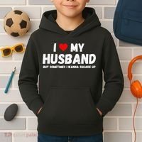I Love My Husband Kids Hoodie thumb 2