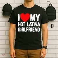I Love My Hot Latina Girlfriend Red Heart My Hot Girlfriend T-Shirt thumb 6