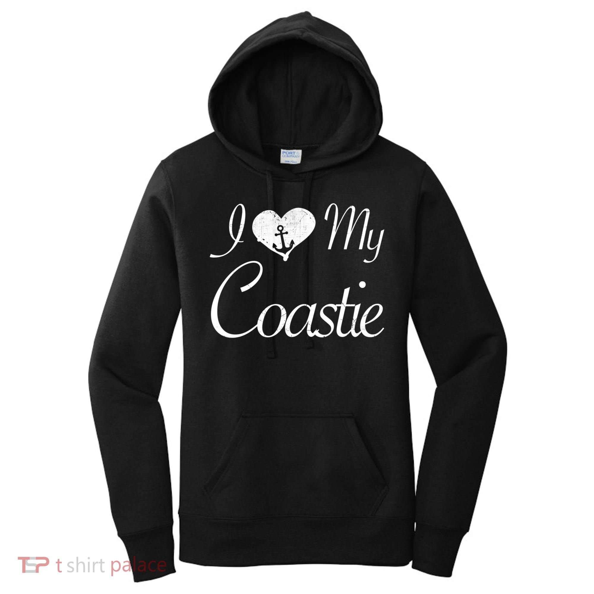 I Love My Coastie Coast Guard Gift Women's Hoodie
