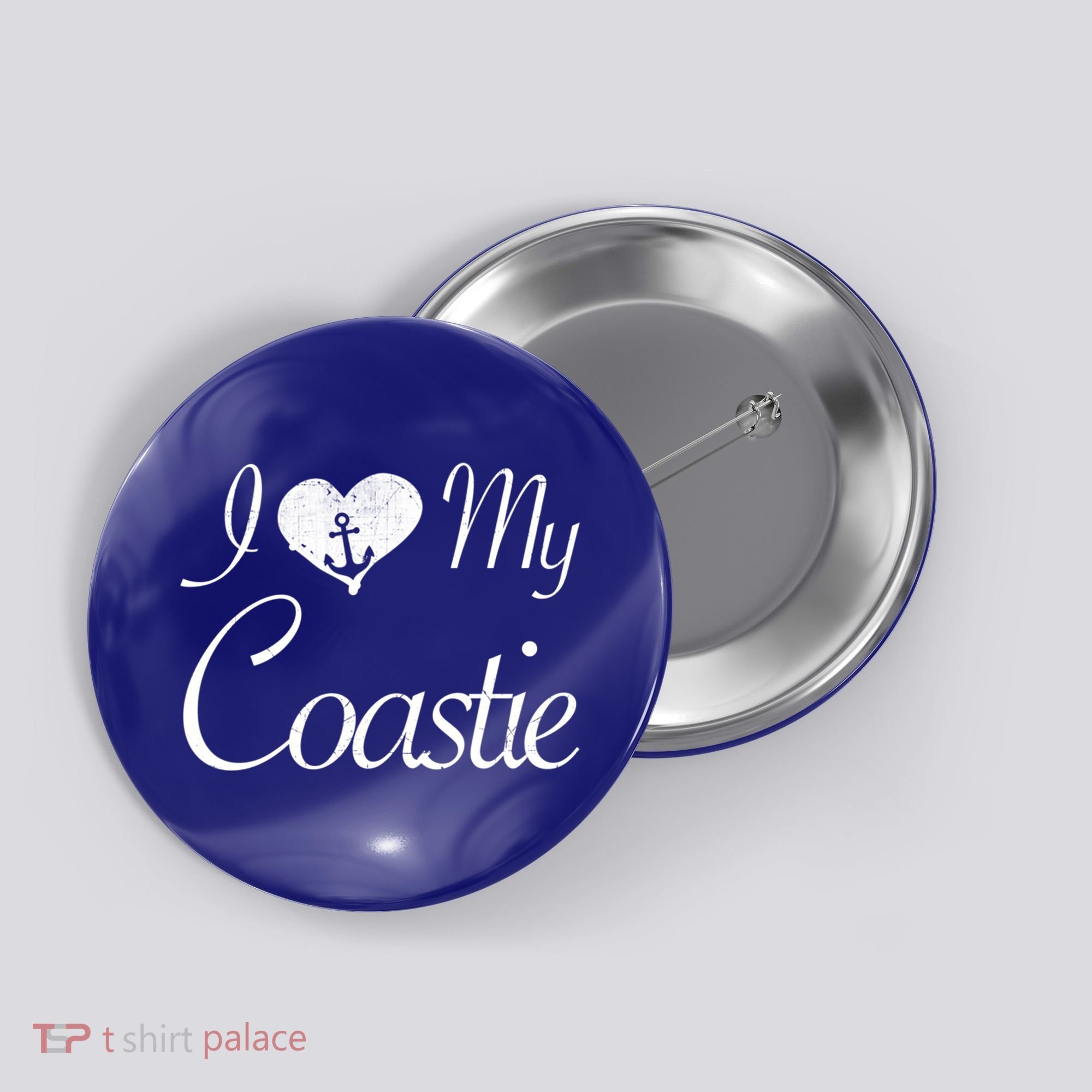 I Love My Coastie Coast Guard Gift Button