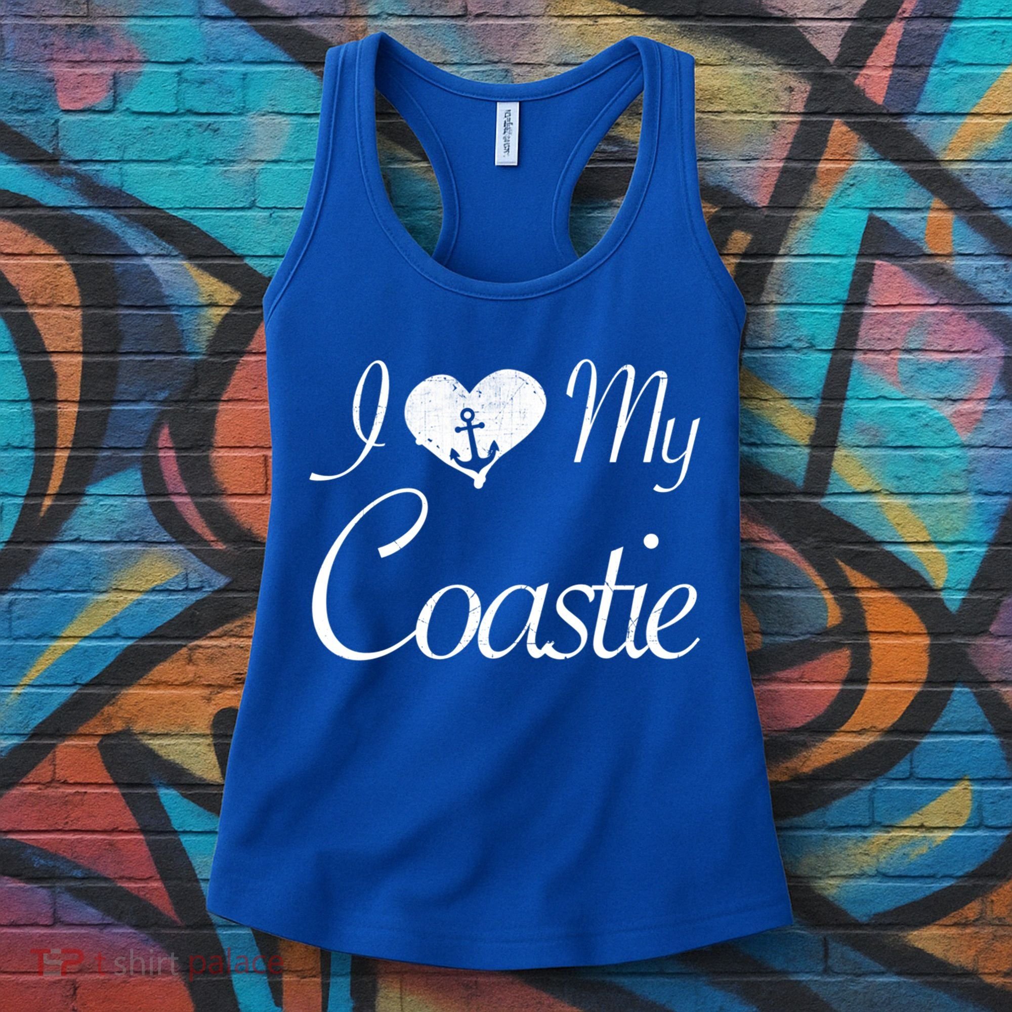 I Love My Coastie Coast Guard Gift Women's Tank Top