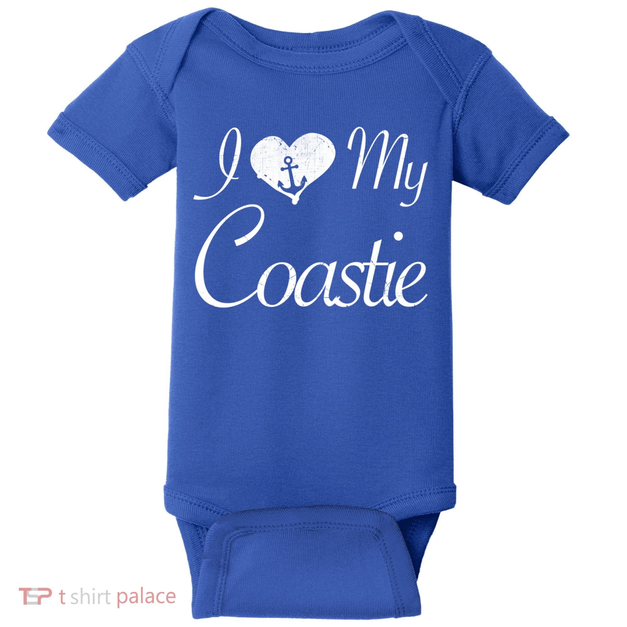 I Love My Coastie Coast Guard Gift Baby Bodysuit