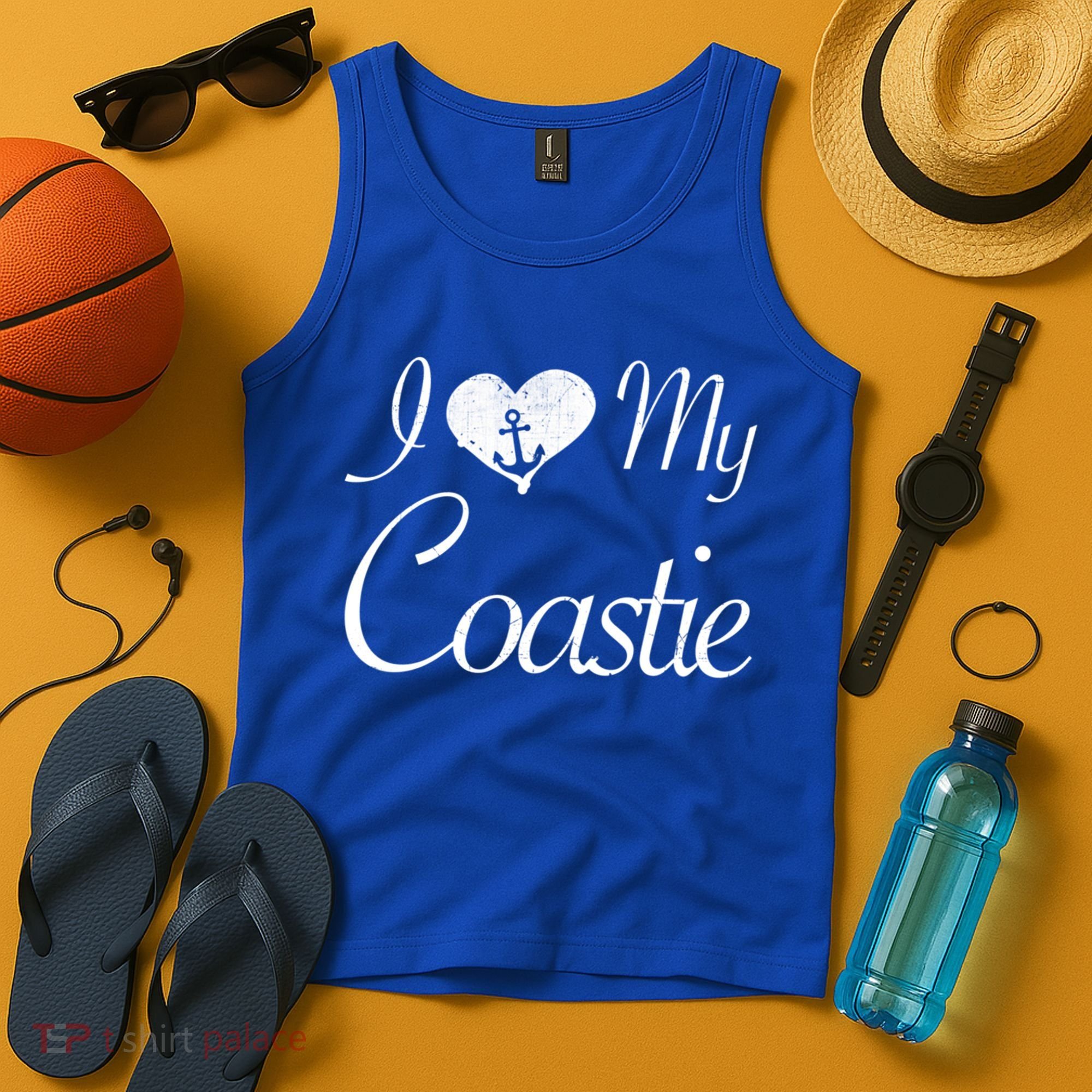 I Love My Coastie Coast Guard Gift Tank Top