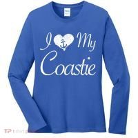 I Love My Coastie Coast Guard Gift Women's Long Sleeve Shirt thumb 0