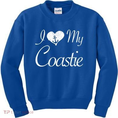 I Love My Coastie Coast Guard Gift Kids Sweatshirt