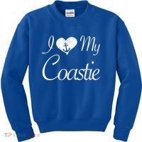 I Love My Coastie Coast Guard Gift Kids Sweatshirt thumb 0
