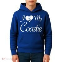 I Love My Coastie Coast Guard Gift Kids Hoodie thumb 4