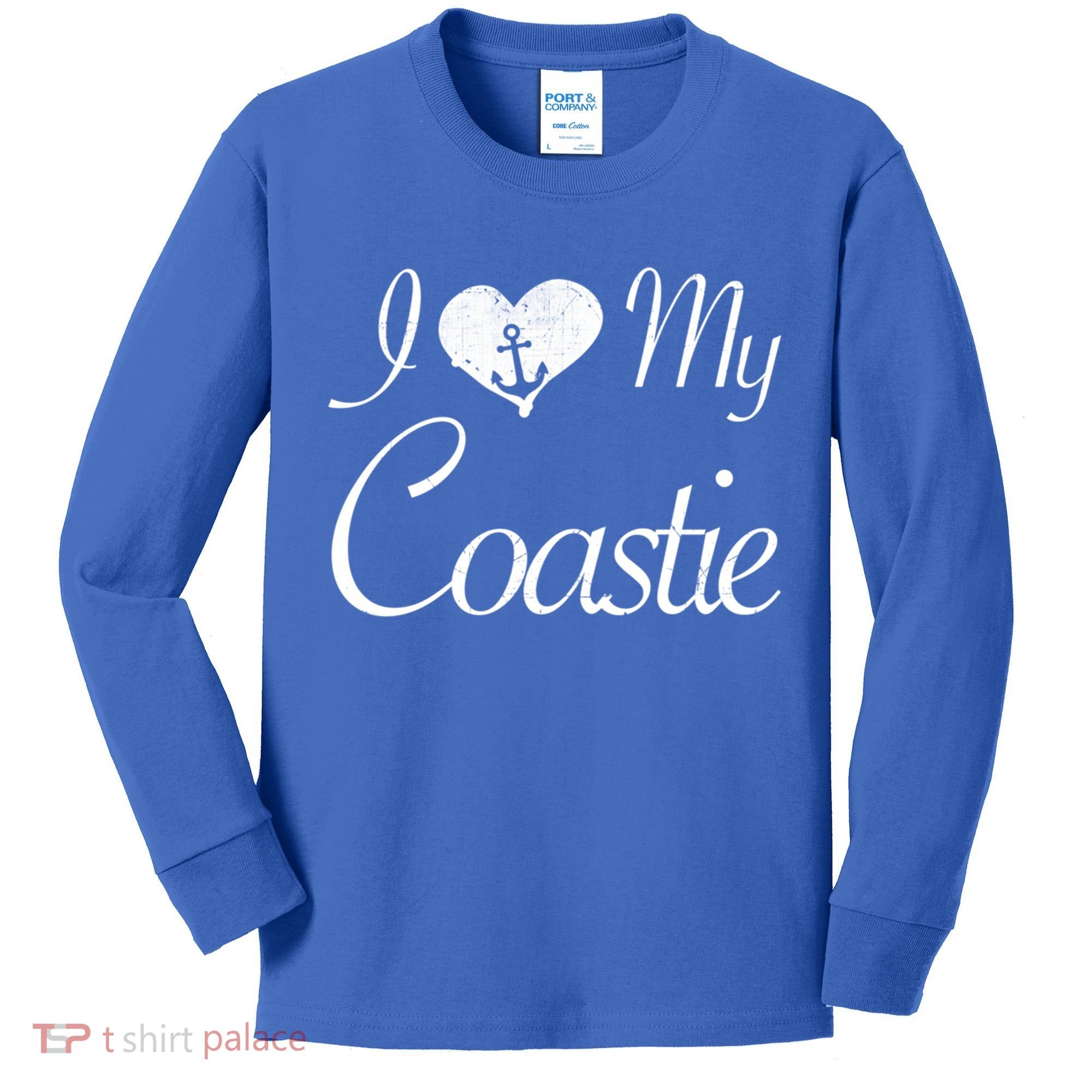 I Love My Coastie Coast Guard Gift Kids Long Sleeve Shirt