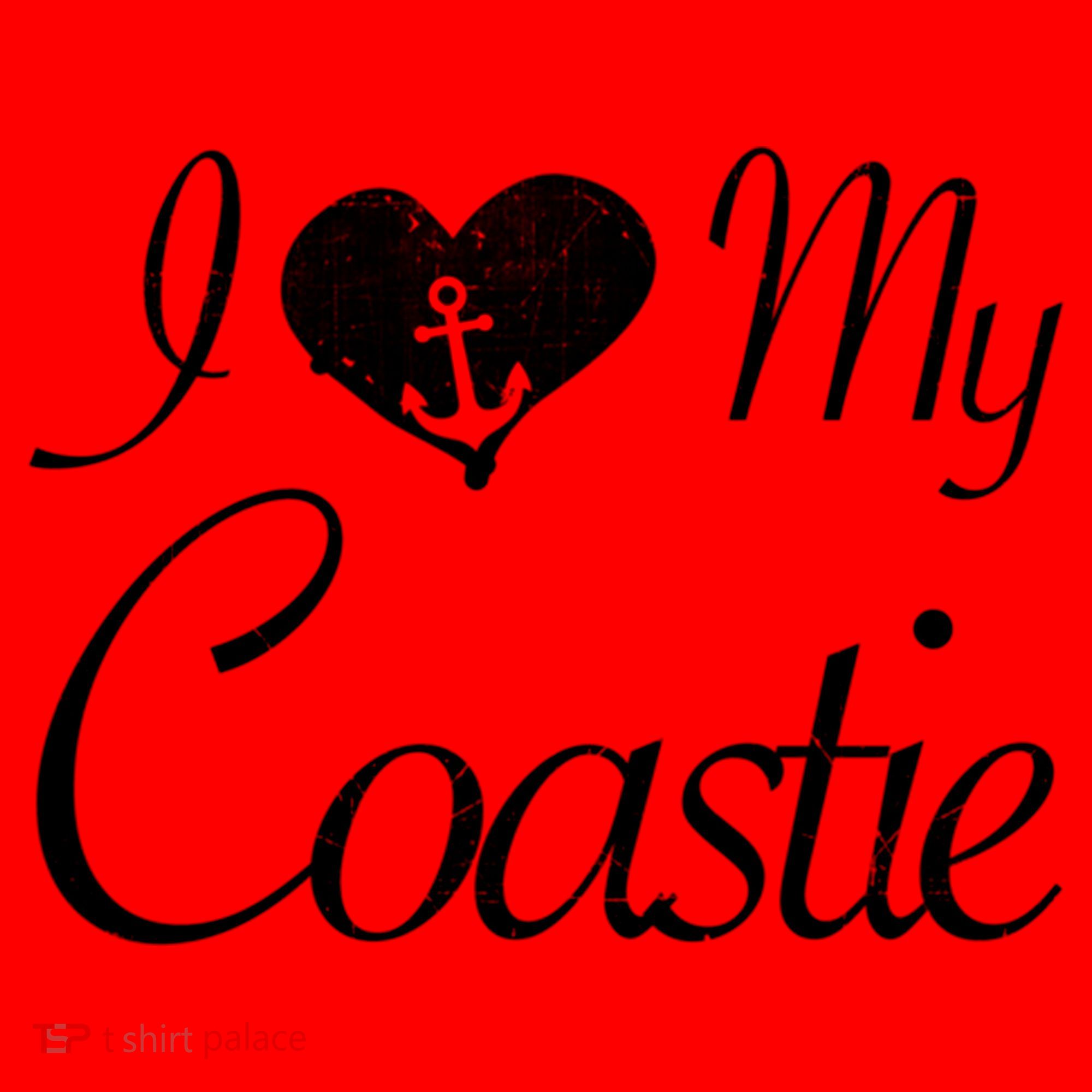 I Love My Coastie Coast Guard Gift Santa Hat