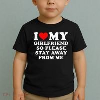 I Love My Girlfriend So Please Stay Away From Me Funny GF Toddler T-Shirt thumb 2