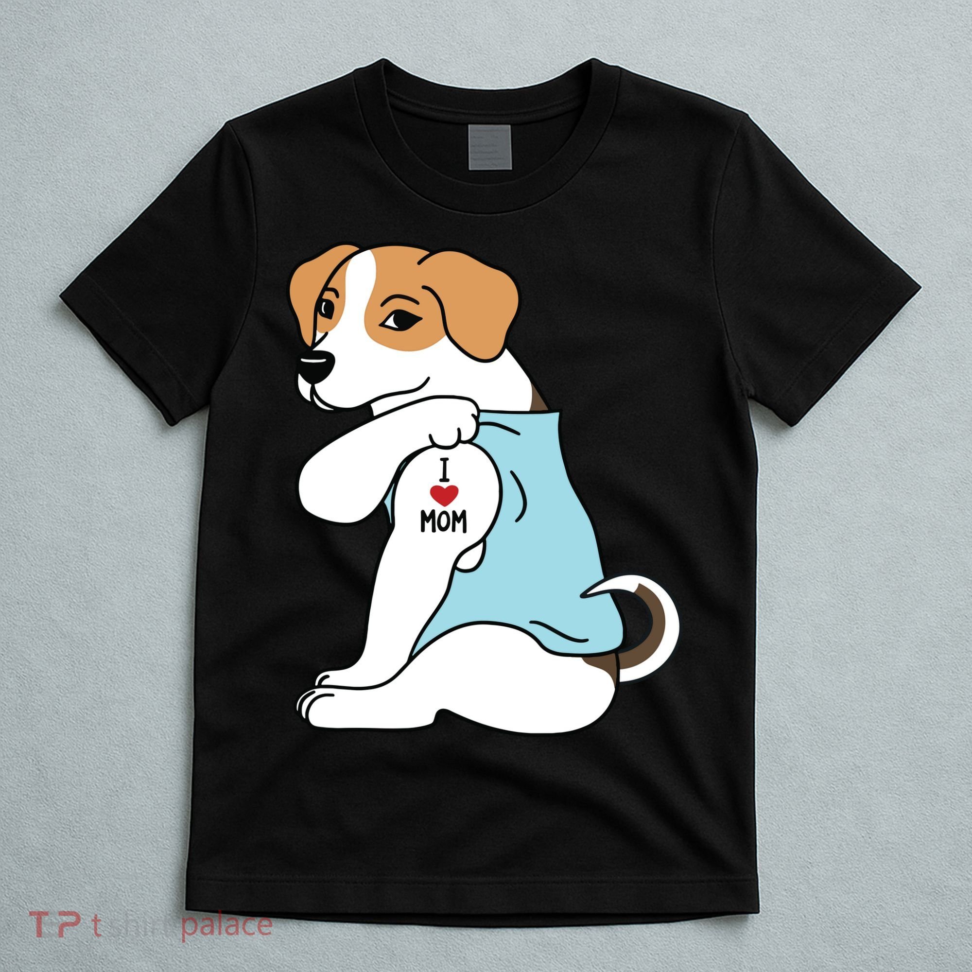 I Love Mom Tattoo Jack Russell Terrier Mothers Day Dog T-Shirt
