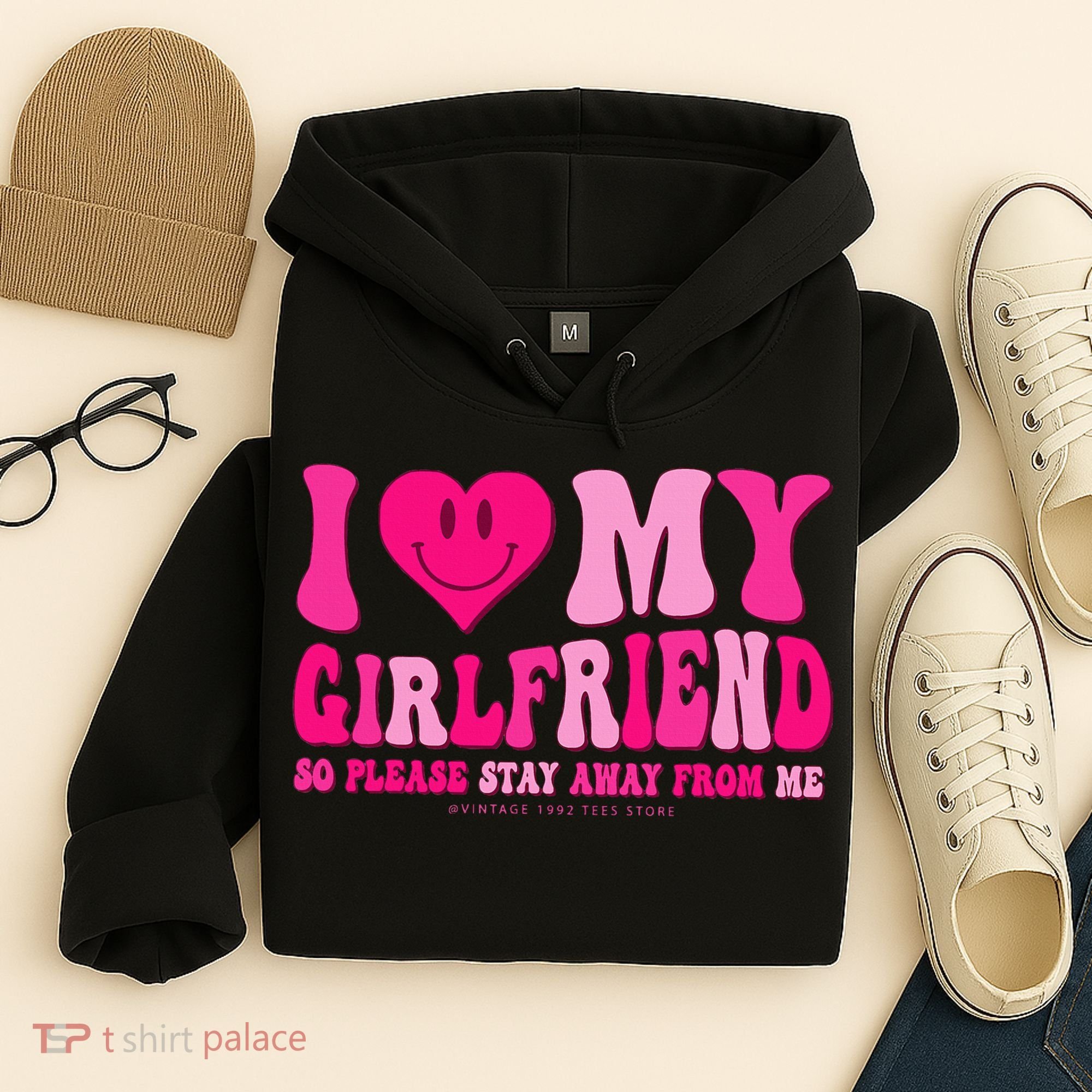 I Love My Girlfriend Valentines Day I Heart My Girlfriend GF Hoodie