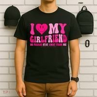 I Love My Girlfriend Valentines Day I Heart My Girlfriend GF T-Shirt thumb 6
