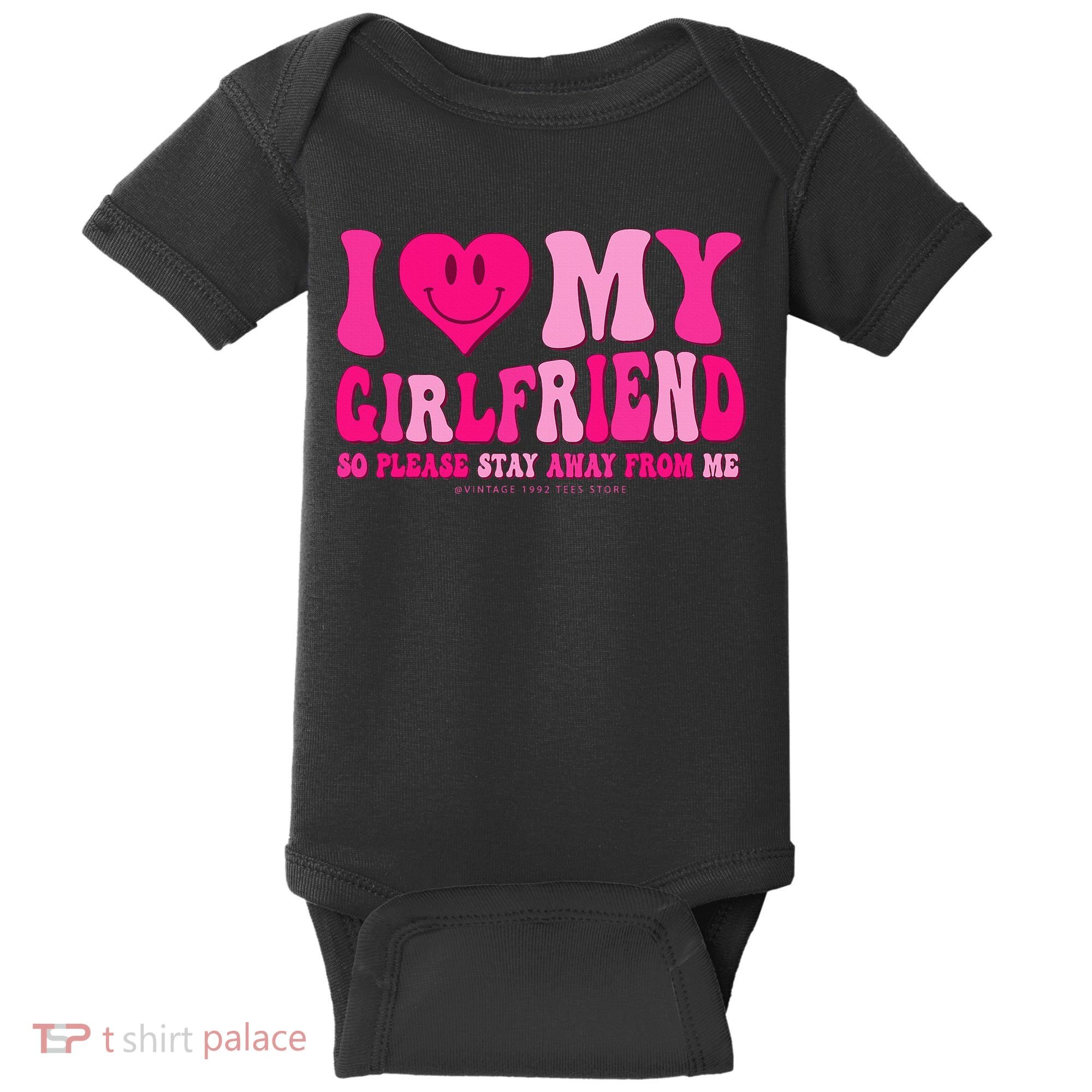 I Love My Girlfriend Valentines Day I Heart My Girlfriend GF Baby Bodysuit