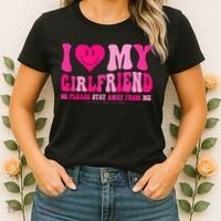 I Love My Girlfriend Valentines Day I Heart My Girlfriend GF Women's T-Shirt thumb 2