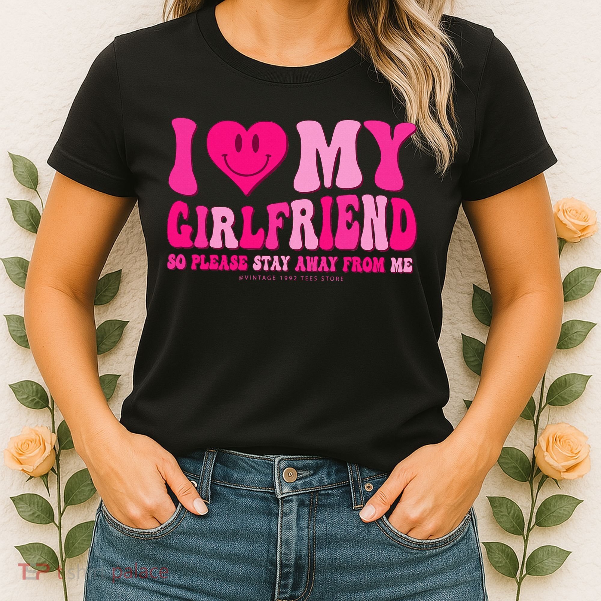 I Love My Girlfriend Valentines Day I Heart My Girlfriend GF Women's T-Shirt
