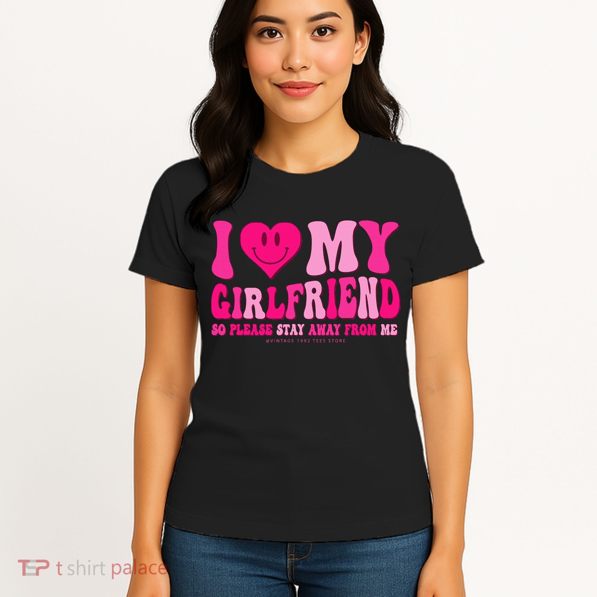 I Love My Girlfriend Valentines Day I Heart My Girlfriend GF Women's T-Shirt